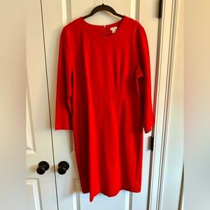 Red Ponte Dress, J. Crew NWT - size 12